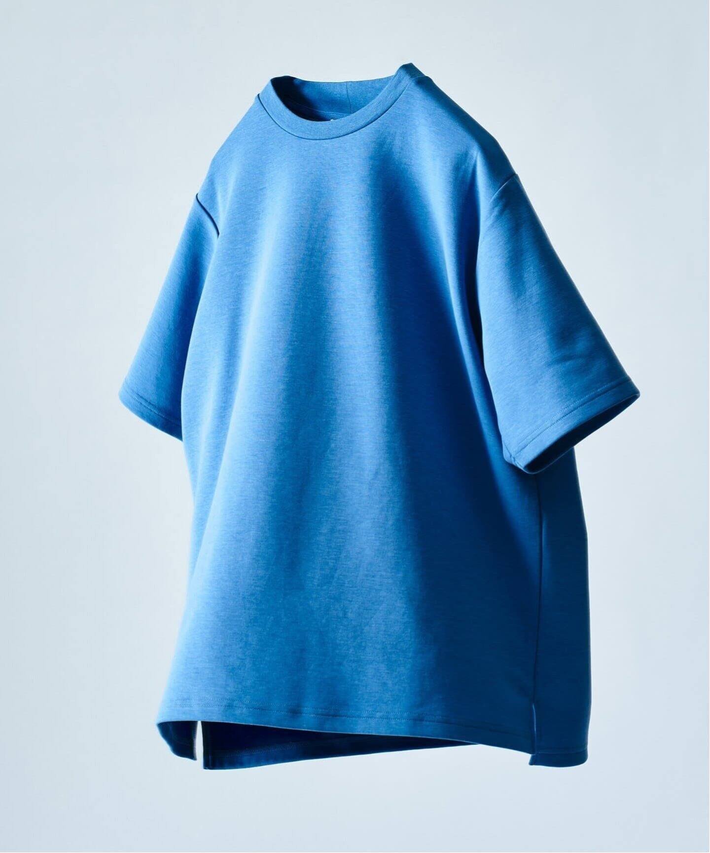 【フォーワンセブン エディフィス/417 EDIFICE】の追加 WEB限定 接触冷感 速乾 アンチピリング utility EVERYDAY Tシャツ インテリア・キッズ・メンズ・レディースファッション・服の通販 founy(ファニー) 　ファッション　Fashion　レディースファッション　Ladies' Fashion Online　トップス・カットソー　Tops/Tshirt　シャツ/ブラウス　Shirts/Blouses　ロング / Tシャツ　T-Shirts　ブルー A|ID: prp329100004592775 ipo3291000000032608325