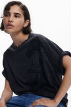 【デシグアル/Desigual】のドナルドダック スケッチプリントTシャツ 人気、トレンドファッション・服の通販 founy(ファニー) ファッション Fashion レディースファッション Ladies' Fashion Online トップス・カットソー Tops/Tshirt シャツ/ブラウス Shirts/Blouses ロング / Tシャツ T-Shirts デニム Denim プリント Print リラックス Relax 手描き Hand Drawn thumbnail グレー/ブラック/2001|ID: prp329100004592776 ipo3291000000032608336