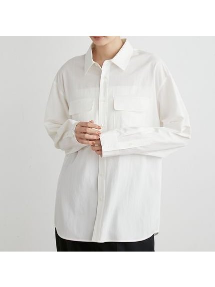 【ミースロエ/MIESROHE】のとろみポケットシャツ 人気、トレンドファッション・服の通販 founy(ファニー) 　ファッション　Fashion　レディースファッション　Ladies' Fashion Online　トップス・カットソー　Tops/Tshirt　シャツ/ブラウス　Shirts/Blouses　とろみ　Thickness　シンプル　Simple　ポケット　Pocket　リラックス　Relax　 other-1|ID: prp329100004592818 ipo3291000000032608803
