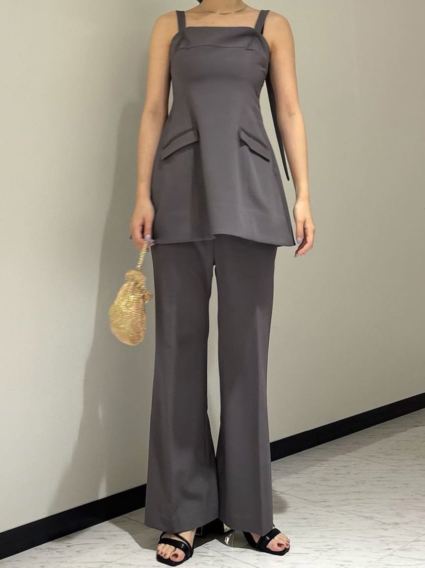 【リリーブラウン/Lily Brown】のペプラムトップスフレアパンツセット インテリア・キッズ・メンズ・レディースファッション・服の通販 founy(ファニー) 　雑誌掲載アイテム　Magazine Items　ファッション雑誌　Fashion Magazines　キャンキャン　CanCam　ファッション　Fashion　レディースファッション　Ladies' Fashion Online　パンツ　Pants　7月号　July Issue　オフショルダー　Off Shoulder　スーツ　Suit　セットアップ　Set Up　チュニック　Tunic　フレア　Flare　マニッシュ　Mannish　ミックス　Mix　雑誌　Magazine　GRY[006]|ID: prp329100004592820 ipo3291000000032608824
