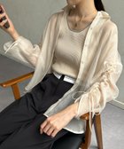 【ゼヴォン/Thevon】のラメワッシャー袖シャーリングシアーシャツ 人気、トレンドファッション・服の通販 founy(ファニー) ファッション Fashion レディースファッション Fashion for Women トップス・カットソー Cut & Sew Tops シャツ・ブラウス・オフィスカジュアル Elegant Blouses & Button-Ups 2025年 2025 2025春夏・S/S Spring/Summer 2025 SS25 キャミソール Camisole, Spaghetti Strap Top シアー Sheer, See-Through シャーリング Shirring, Ruched デニム Denim, Jeans Material トレンド Trend, Trending Now ワッシャー Washer, Crinkled Finish エレガント 上品 Elegant 夏 Summer 春 Spring S/S・春夏 SS, Spring/Summer, Warm Season thumbnail アイボリー|ID: prp329100004592826 ipo3291000000033561416