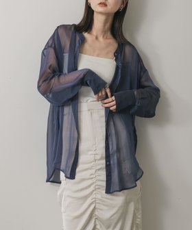【センスオブプレイス/SENSE OF PLACE by URBAN RESEARCH】のバンドカラーシャンブレーシアーシャツ 人気、トレンドファッション・服の通販 founy(ファニー) ファッション Fashion レディースファッション Fashion for Women トップス・カットソー Cut & Sew Tops シャツ・ブラウス・オフィスカジュアル Elegant Blouses & Button-Ups 2025年 2025 2025春夏・S/S Spring/Summer 2025 SS25 キャミソール Camisole, Spaghetti Strap Top タンク Tank Top, Sleeveless Top 夏 Summer 春 Spring S/S・春夏 SS, Spring/Summer, Warm Season |ID:prp329100004592854