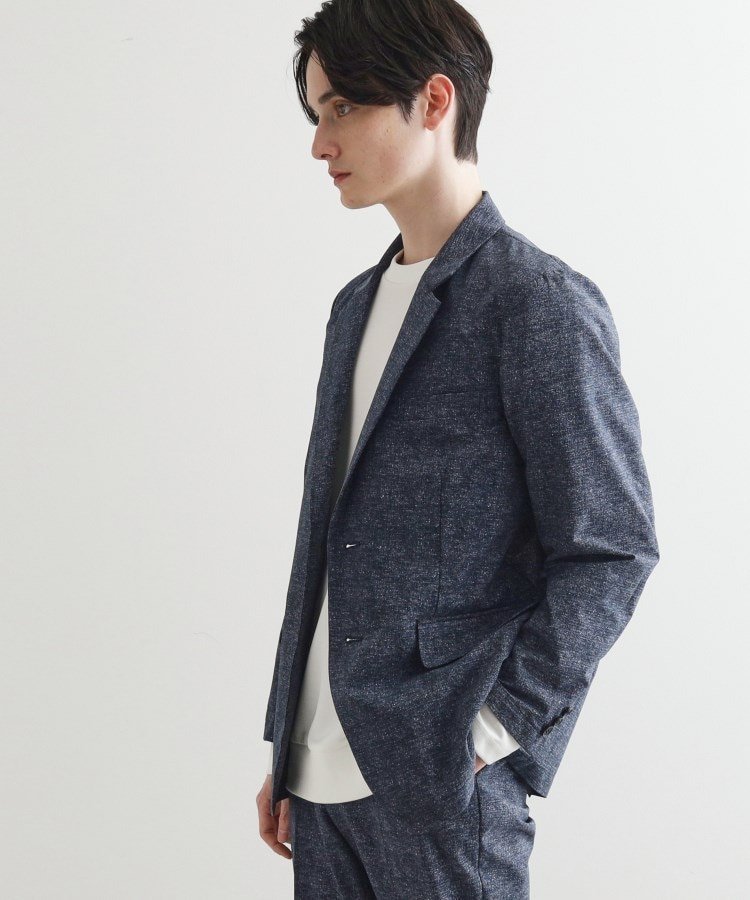 【ティーケー/tk TAKEO KIKUCHI / MEN】の【洗える/通気性】COOL DOTSテーラードジャケット(セットアップ対応) インテリア・キッズ・メンズ・レディースファッション・服の通販 founy(ファニー) 　ファッション　Fashion　メンズファッション　Men's Style Online　セットアップ　Setup/Men　ストレッチ　Stretch　セットアップ　Set Up　ビジネス 仕事 通勤　Business　ポケット　Pocket　リラックス　Relax　洗える　Washable　ブルー|ID: prp329100004592855 ipo3291000000032609221