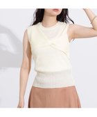 【エヌ ナチュラルビューティーベーシック/N.Natural Beauty basic】のフロントツイストリブニット 人気、トレンドファッション・服の通販 founy(ファニー) ファッション Fashion レディースファッション Ladies' Fashion Online トップス・カットソー Tops/Tshirt ニット Knit Tops アシンメトリー Asymmetry シアー Sheer シンプル Simple ツイスト Twist ノースリーブ No Sleeve リブニット Rib Knit thumbnail クリームイエロー|ID: prp329100004592858 ipo3291000000032609254