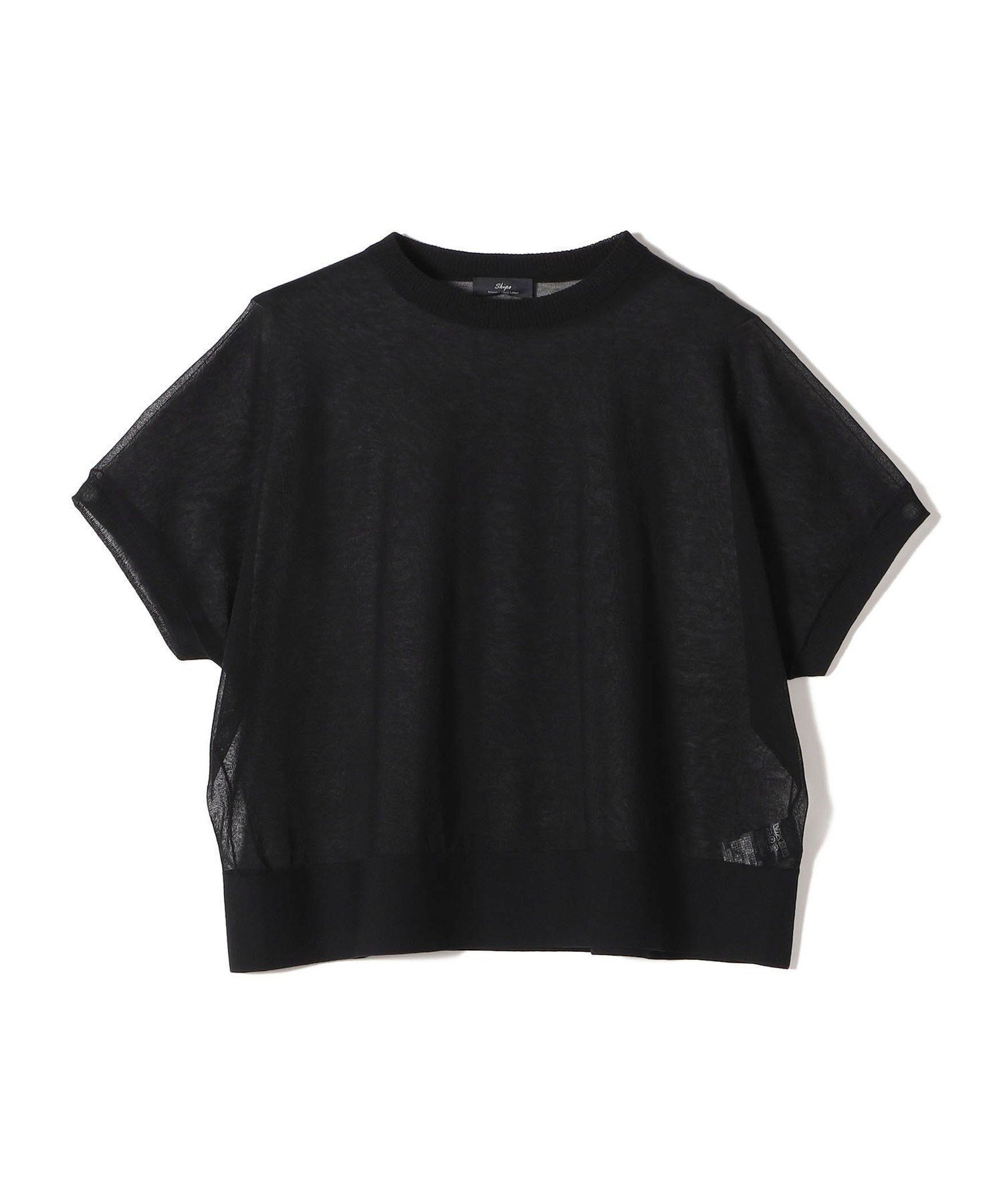 【シップス フォー ウィメン/SHIPS】のSHIPS Primary Navy Label 手洗い可能 NOIR ワイド プルオーバー インテリア・キッズ・メンズ・レディースファッション・服の通販 founy(ファニー) 　ファッション　Fashion　レディースファッション　Fashion for Women　トップス・カットソー　Cut & Sew Tops　カジュアルプルオーバー・ニットトップス　Pullovers & Knit Tops / Casual Pullovers　イタリア　Italy　シアー　Sheer, See-Through　ベーシック　Basic, Essential　ボトム　Bottoms, Lower Wear　ワイド　Wide, Wide Fit　夏　Summer　ブラック|ID: prp329100004592881 ipo3291000000033834609