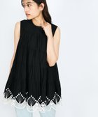 【クイーンズ コート/QUEENS COURT】のスカラップ刺繍チュニックブラウス≪手洗い可能≫ 人気、トレンドファッション・服の通販 founy(ファニー) ファッション Fashion レディースファッション Ladies' Fashion Online トップス・カットソー Tops/Tshirt シャツ/ブラウス Shirts/Blouses インド India スカラップ Scalloped チュニック Tunic ノースリーブ No Sleeve ポケット Pocket リボン Ribbon thumbnail ブラック系その他|ID: prp329100004592883 ipo3291000000032609529