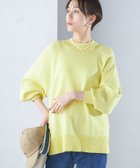 【シップス フォー ウィメン/SHIPS】の手洗い可能 マーセライズ コットン 編地 切替 プルオーバー 24SS イエロー|ID: prp329100004592925 ipo3291000000032610128