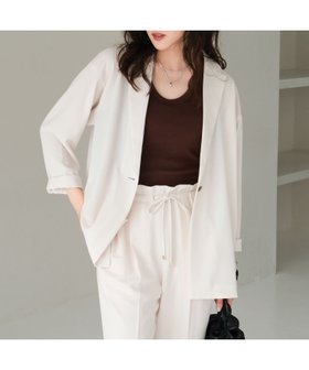 【エルーラ/Elura】のサラサラリラクシージャケット/321604 人気、トレンドファッション・服の通販 founy(ファニー) ファッション Fashion レディースファッション Fashion for Women アウター Coat / Outerwear Collection レディースジャケット・軽アウター Jackets おすすめ Recommended / Our Picks ジョーゼット Georgette, Semi-Sheer Fabric スタイリッシュ Stylish, Fashionable セットアップ Set-Up, Coordinated Outfit ボトム Bottoms, Lower Wear 夏 Summer 定番 Standard, Basic Item 旅行 Travel |ID:prp329100004592930