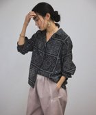 【サロン アダム エ ロペ/SALON adam et rope'】のmahalプリントキャンプカラーシャツ ブラック(01)|ID: prp329100004592931 ipo3291000000032610218
