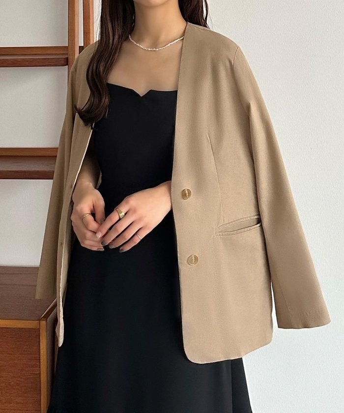 【ジュノア/JUNOAH】のcallautia リネン混ジャケット インテリア・キッズ・メンズ・レディースファッション・服の通販 founy(ファニー) https://founy.com/ ファッション Fashion レディースファッション Ladies' Fashion Online アウター Coat Outerwear ジャケット Jackets ジャケット Jacket リネン Linen |ID: prp329100004592944 ipo3291000000032610419