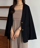 【ジュノア/JUNOAH】のcallautia リネン混ジャケット ブラック|ID: prp329100004592944 ipo3291000000032610423