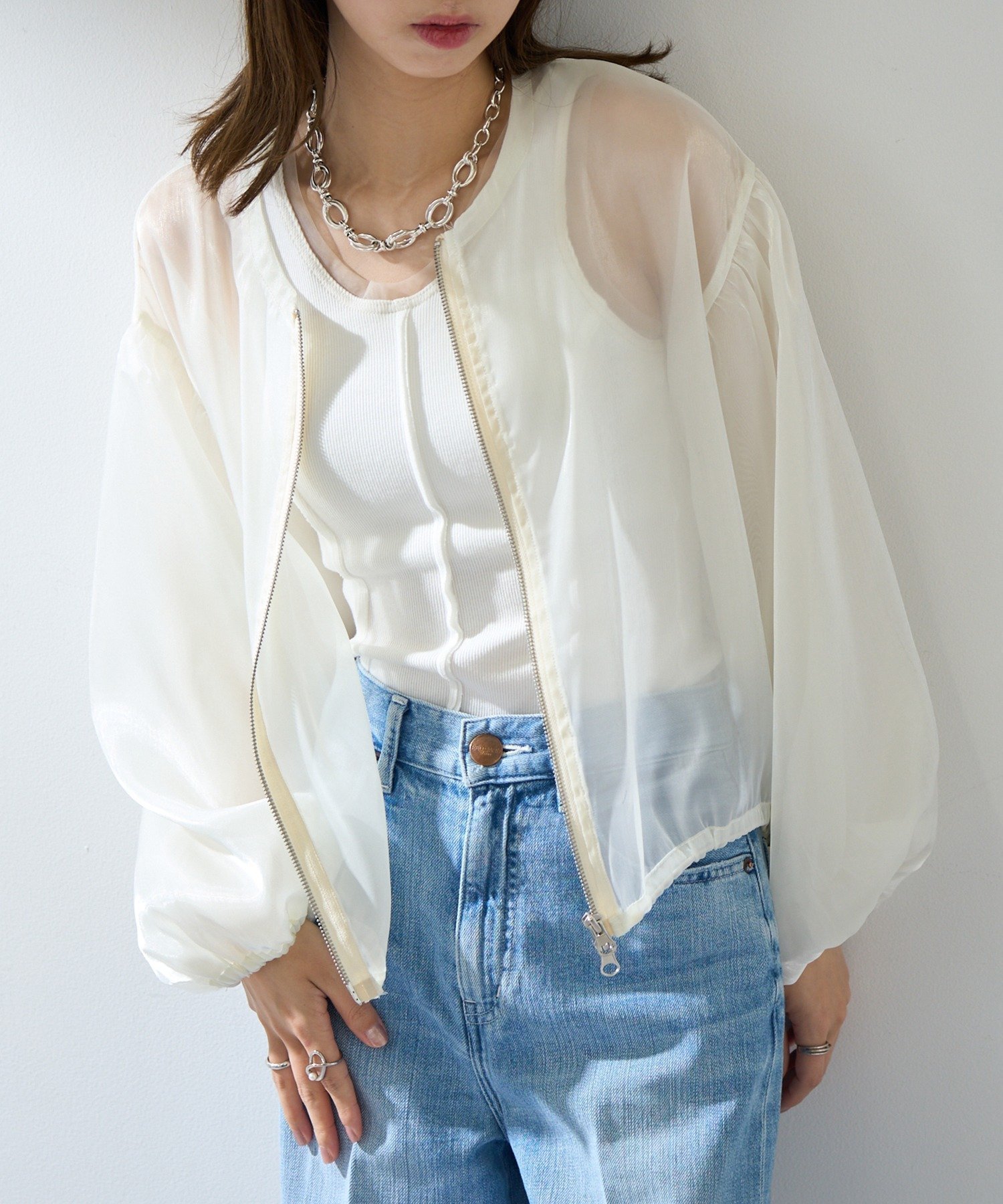 【その他のブランド/Other】のMAISON BREEZE reveur/箔オーガンジーバルーンジャケット trc インテリア・キッズ・メンズ・レディースファッション・服の通販 founy(ファニー) 　ファッション　Fashion　レディースファッション　Fashion for Women　アウター　Coat / Outerwear Collection　レディースジャケット・軽アウター　Jackets　2025年　2025　2025春夏・S/S　Spring/Summer 2025 SS25　エアリー　Airy Texture　オーガンジー　Organza Fabric　キャミソール　Camisole, Spaghetti Strap Top　ジャケット　Jacket, Outerwear　バルーン　Balloon, Balloon Silhouette　再入荷　Restock / Back in Stock　夏　Summer　S/S・春夏　SS, Spring/Summer, Warm Season　IVO|ID: prp329100004592951 ipo3291000000032974954