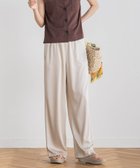 【ドロワット ロートレアモン/Droite Lautreamont】の【新色追加】ハンマーサテンパンツ≪洗濯機で洗える≫ ベージュ|ID: prp329100004592959 ipo3291000000032610610