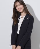 【クチュール ブローチ/Couture Brooch】の【セレモニーシーン/お仕事にも】ダブルクロスカラーレスジャケット 人気、トレンドファッション・服の通販 founy(ファニー) ファッション Fashion レディースファッション Fashion for Women アウター Coat / Outerwear Collection レディースジャケット・軽アウター Jackets スリット Slit, Slit Detail セレモニー Ceremony フェミニン Feminine, Girly レース Lace, Lace Fabric ビジネス 仕事 通勤 Business / Work / Commuting thumbnail ネイビー|ID: prp329100004592964 ipo3291000000032765806