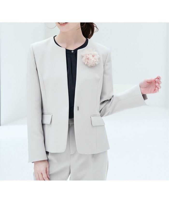 【イッカ/ikka】の【洗濯機で洗える/セットアップ対応】ウォッシャブルキーネックジャケット インテリア・キッズ・メンズ・レディースファッション・服の通販 founy(ファニー) https://founy.com/ ファッション Fashion レディースファッション Fashion for Women アウター Coat / Outerwear Collection レディースジャケット・軽アウター Jackets インナー Innerwear ウォッシャブル Machine Washable 洗える Machine Washable シンプル Simple, Minimal ジャケット Jacket, Outerwear ストレッチ Stretch, Stretchy Fabric セットアップ Set-Up, Coordinated Outfit フェミニン Feminine, Girly フロント Front, Front Design プリーツ Pleats, Pleated ベーシック Basic, Essential レース Lace, Lace Fabric おすすめ Recommended / Our Picks ビジネス 仕事 通勤 Business / Work / Commuting |ID: prp329100004592976 ipo3291000000032610846
