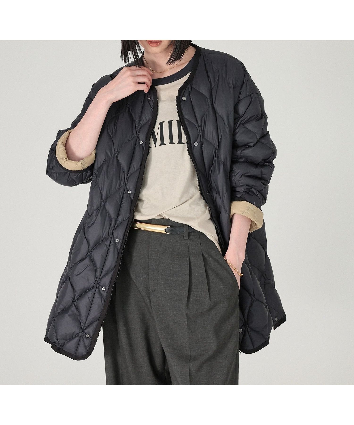 【バビロン/BABYLONE / KIDS】の【TAION】 別注 ダウンジャケット インテリア・キッズ・メンズ・レディースファッション・服の通販 founy(ファニー) 　ファッション　Fashion　キッズファッション　KIDS Children’s Clothing　アウター　Coat Outerwear /Kids　インナー　Inner　ジャケット　Jacket　スリット　Slit　ダウン　Down　フォルム　Form　別注　Special Order　ミリタリー　Military　ライナー　Liner　ルーズ　Loose　再入荷　Restock/Back In Stock/Re Arrival　おすすめ　Recommend　旅行　Travel　ブラック19|ID: prp329100004592981 ipo3291000000032610894