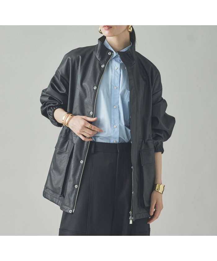 【カレンソロジー/Curensology】のヴィンテージフェイクレザーコート インテリア・キッズ・メンズ・レディースファッション・服の通販 founy(ファニー) https://founy.com/ ファッション Fashion レディースファッション Fashion for Women アウター Coat / Outerwear Collection コート・ロングコート・ピーコート Long Coats, Peacoats & More エレガント 上品 Elegant ヴィンテージ Vintage Style クール Cool, Chic フェイクレザー Faux Leather, PU Leather ブルゾン Blouson, Bomber Jacket 防寒 Cold Protection, Winter-Ready |ID: prp329100004592982 ipo3291000000032610925