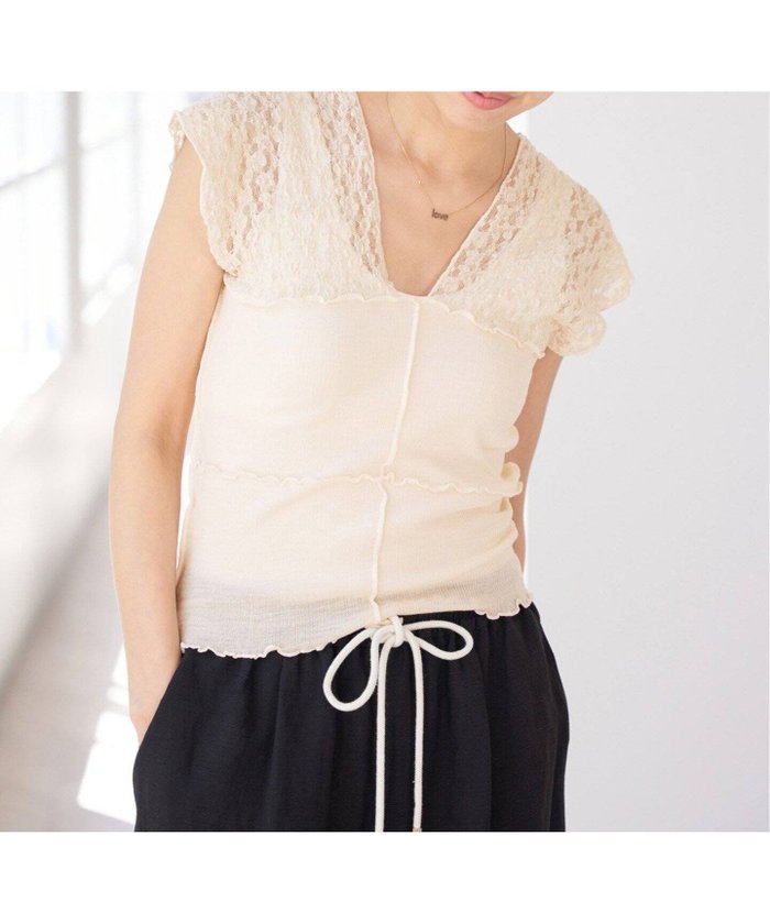 【イエナ/IENA】のBASERANGE/ベースレンジ NEHRU TANK インテリア・キッズ・メンズ・レディースファッション・服の通販 founy(ファニー) https://founy.com/ ファッション Fashion レディースファッション Ladies' Fashion Online アンダー Under シンプル Simple ストレッチ Stretch フランス France ミックス Mix レース Race エレガント 上品 Elegant |ID: prp329100004593032 ipo3291000000032611710
