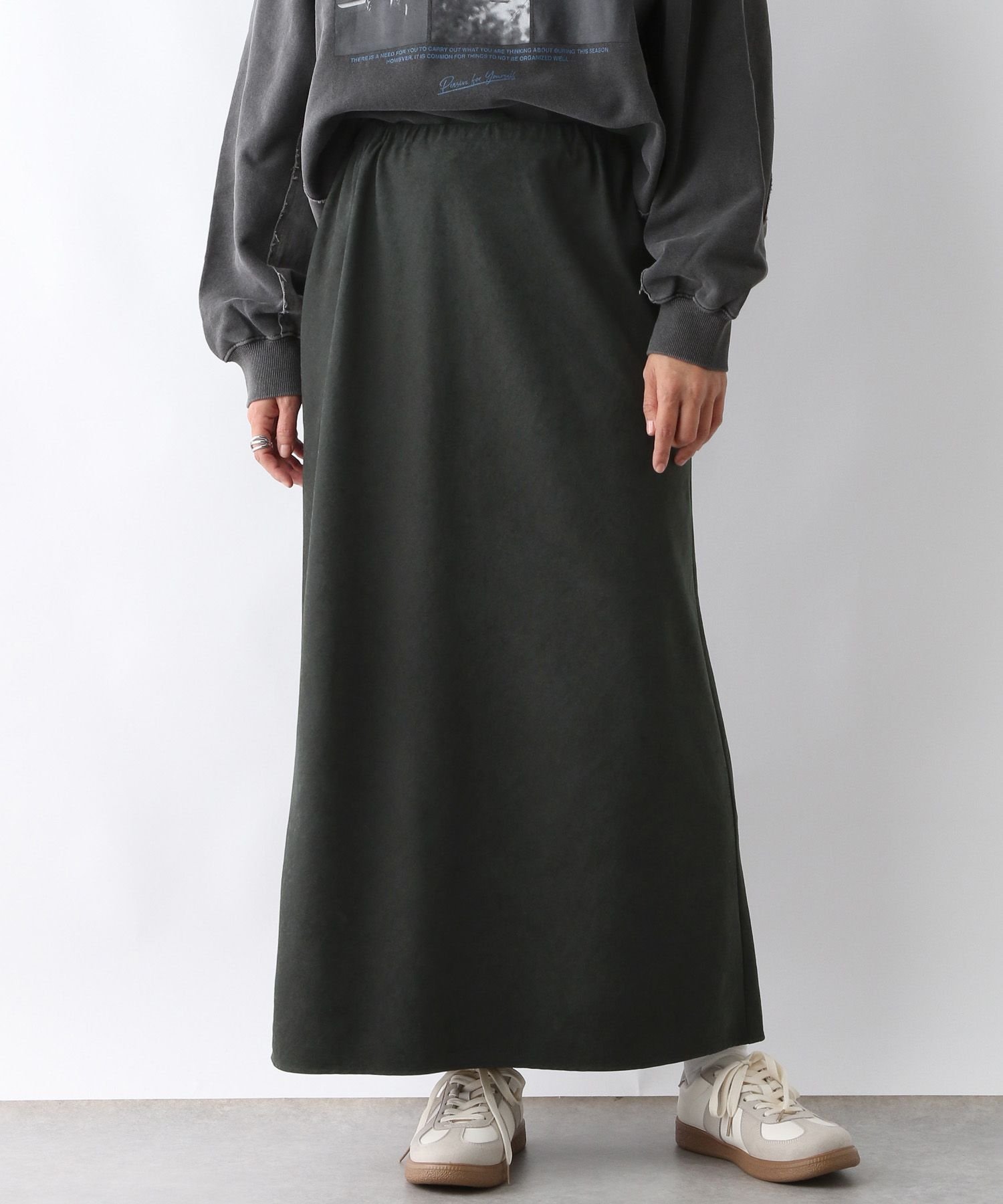 【レプシィム ローリーズファーム/LEPSIM LOWRYS FARM】のセミマーメイドスカート インテリア・キッズ・メンズ・レディースファッション・服の通販 founy(ファニー) 　ファッション　Fashion　レディースファッション　Ladies' Fashion Online　スカート　Skirt　おすすめ　Recommend　スウェット　Sweat　ハイネック　High Neck　マーメイド　Mermaid　チャコール18|ID: prp329100004593044 ipo3291000000032611880