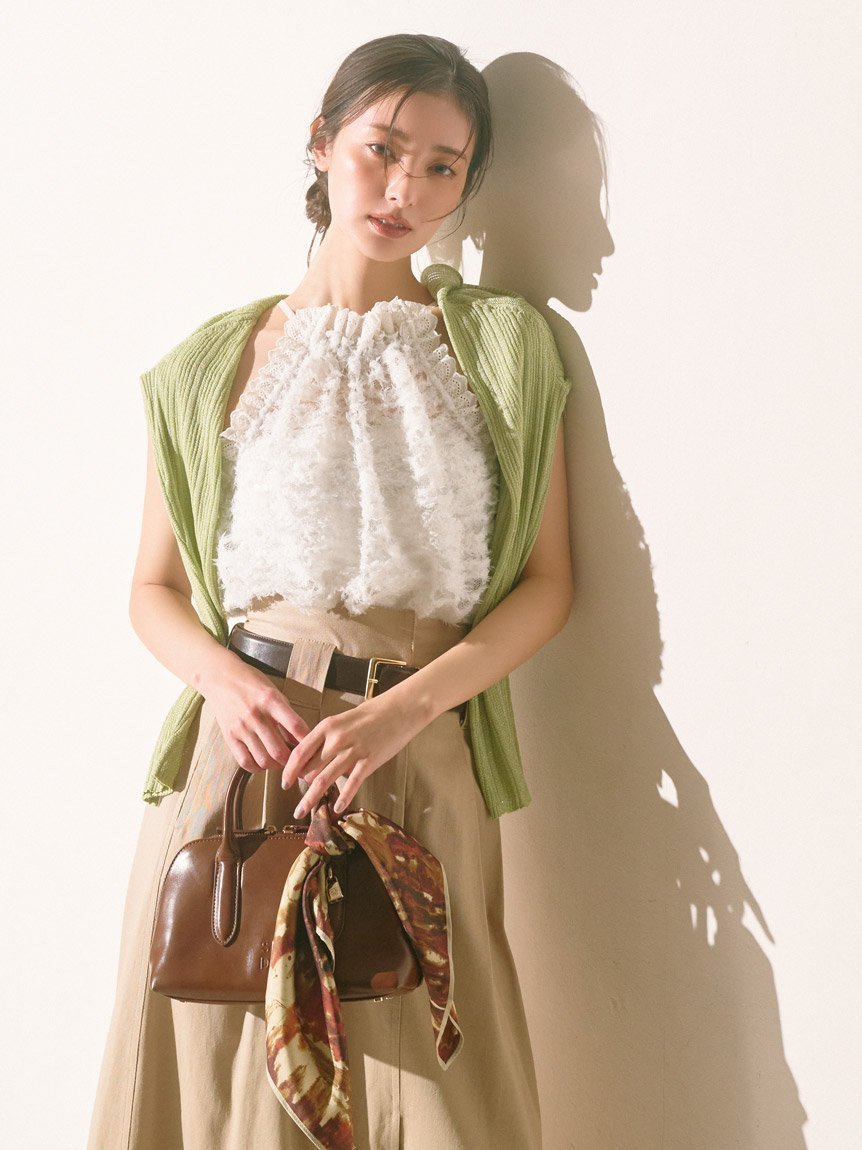 【スナイデル/SNIDEL】のリブシアーカーディガン インテリア・キッズ・メンズ・レディースファッション・服の通販 founy(ファニー) 　ファッション　Fashion　レディースファッション　Ladies' Fashion Online　トップス・カットソー　Tops/Tshirt　カーディガン　Cardigans　ウェーブ　Wave　カーディガン　Cardigan　ショート　Short　ストレート　Straight　スパンコール　Sequins　デコルテ　Decolletage　トレンド　Trend　ボーダー　Border　ミドル　Middle　リュクス　Luxe　おすすめ　Recommend　GRN[024]|ID: prp329100004593666 ipo3291000000032619524