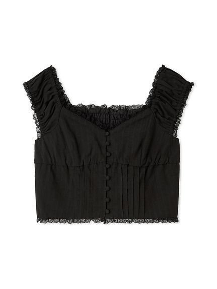 【リリーブラウン/Lily Brown】のコットンレースヴィンテージブラウス インテリア・キッズ・メンズ・レディースファッション・服の通販 founy(ファニー) 　ファッション　Fashion　レディースファッション　Fashion for Women　トップス・カットソー　Cut & Sew Tops　シャツ・ブラウス・オフィスカジュアル　Elegant Blouses & Button-Ups　ガーリー　Girly, Feminine Style　ギンガム　Gingham, Gingham Fabric　クラシカル　Classical, Vintage-Inspired　ストライプ　Stripe, Striped Pattern　チェック　Check, Plaid, Tartan　フェミニン　Feminine, Girly　フロント　Front, Front Design　エレガント 上品　Elegant　無地　Plain, Solid Color　BLK[009]|ID: prp329100004593669 ipo3291000000033306169