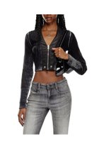 【ディーゼル/DIESEL】のレディース ニット カーディガン クロップド丈 ブラック|ID: prp329100004593708 ipo3291000000032621655