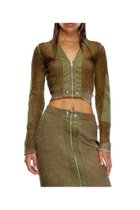 【ディーゼル/DIESEL】のレディース ニット カーディガン クロップド丈 グリーン|ID: prp329100004593708 ipo3291000000032621657
