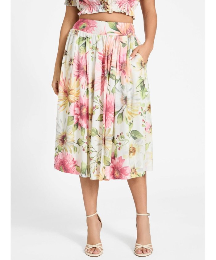 【ゲス/GUESS】のGUESS スカートELODIE Midi Flare Skirt インテリア・キッズ・メンズ・レディースファッション・服の通販 founy(ファニー) https://founy.com/ ファッション Fashion レディースファッション Ladies' Fashion Online スカート Skirt エレガント 上品 Elegant シンプル Simple |ID: prp329100004593719 ipo3291000000032622199