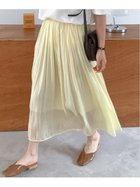 【ミニミニストア/miniministore】のランダムプリーツスカート ミモレ丈 サテン 薄イエロー|ID: prp329100004593726 ipo3291000000032622616