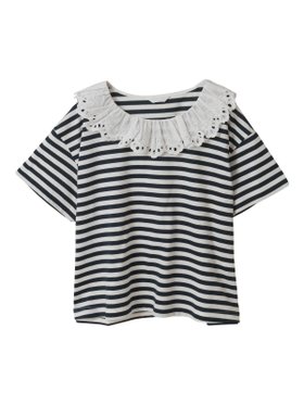 【ピンクハウス/PINK HOUSE】のコットンレース使いカットソー 人気、トレンドファッション・服の通販 founy(ファニー) ファッション Fashion レディースファッション Fashion for Women トップス・カットソー Cut & Sew Tops カットソー・ベーシックTシャツ Cut-and-Sewn Tops / Stretch Tees & Basics カットソー Cut and Sewn Top スカラップ Scallop, Scalloped Edge ボーダー Border, Stripe レース Lace, Lace Fabric 夏 Summer 無地 Plain, Solid Color |ID:prp329100004593734