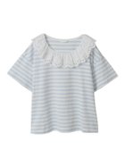 【ピンクハウス/PINK HOUSE】のコットンレース使いカットソー シロ×ミズイロ|ID: prp329100004593734 ipo3291000000032752915