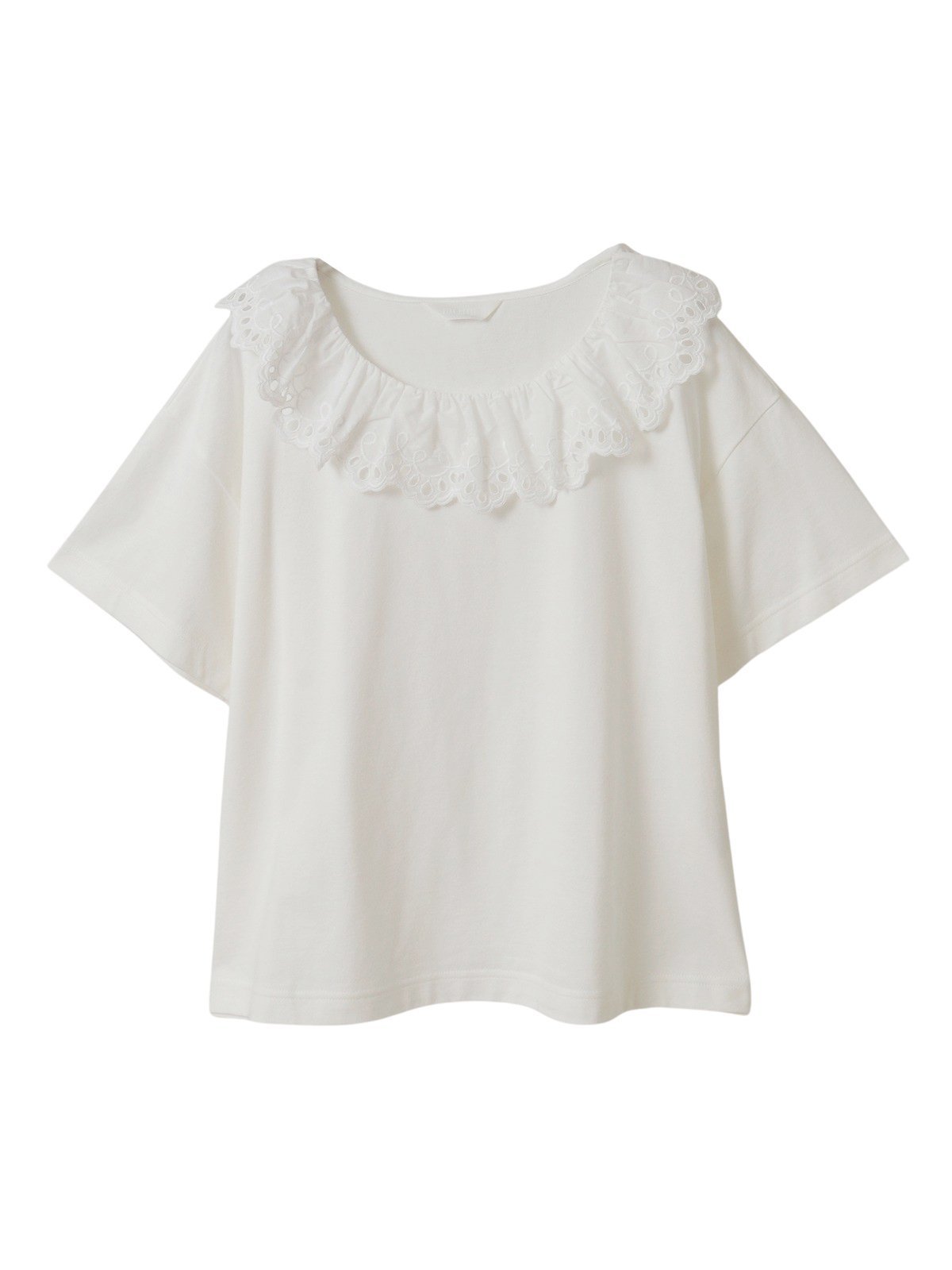 【ピンクハウス/PINK HOUSE】のコットンレース使いカットソー インテリア・キッズ・メンズ・レディースファッション・服の通販 founy(ファニー) 　ファッション　Fashion　レディースファッション　Fashion for Women　トップス・カットソー　Cut & Sew Tops　カットソー・ベーシックTシャツ　Cut-and-Sewn Tops / Stretch Tees & Basics　カットソー　Cut and Sewn Top　スカラップ　Scallop, Scalloped Edge　ボーダー　Border, Stripe　レース　Lace, Lace Fabric　夏　Summer　無地　Plain, Solid Color　シロ無地|ID: prp329100004593734 ipo3291000000032752917