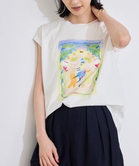 【ロペ/ROPE'】の【Kei Nagayama for ROPE 】プリント ノースリーブTEE【接触冷感・洗濯耐久あり】 人気、トレンドファッション・服の通販 founy(ファニー) ファッション Fashion レディースファッション Ladies' Fashion Online トップス・カットソー Tops/Tshirt キャミソール / ノースリーブ No Sleeves イラスト Illustration カットソー Cut And Sew サンダル Sandals シルク Silk ジャケット Jacket スラックス Slacks ノースリーブ No Sleeve フラット Flat フロント Front プリント Print ポケット Pocket モチーフ Motif リラックス Relax おすすめ Recommend 夏 Summer |ID:prp329100004593737