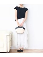 【セルフォード/CELFORD】のラッフルスカートニットドッキングワンピ 人気、トレンドファッション・服の通販 founy(ファニー) ファッション Fashion レディースファッション Ladies' Fashion Online スカート Skirt アシンメトリー Asymmetry チェック Check チュール Tulle フィット Fit thumbnail BLK[009]|ID: prp329100004593750 ipo3291000000032623360