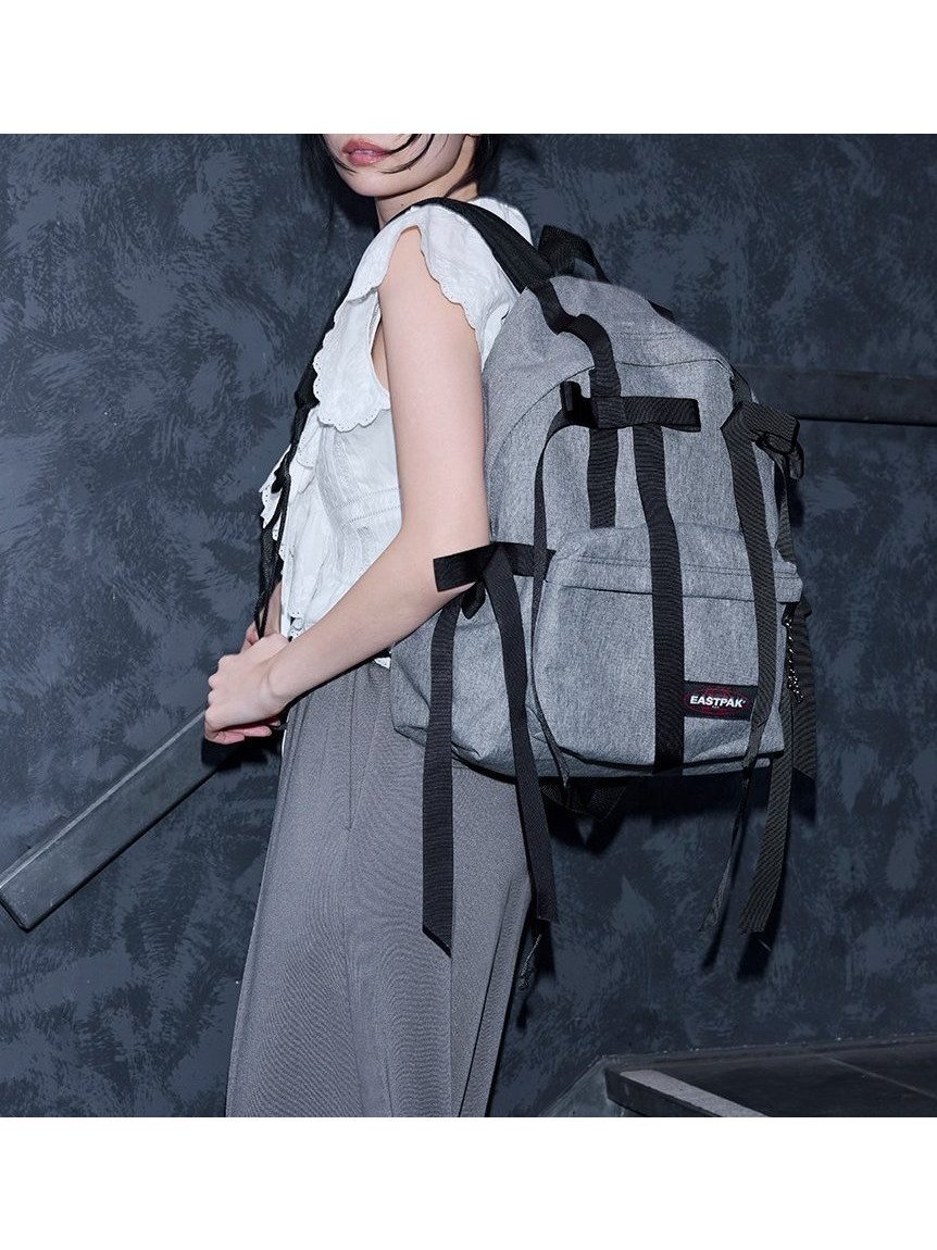 【フレイ アイディー/FRAY I.D】のEASTPAK】リボンバックパック インテリア・キッズ・メンズ・レディースファッション・服の通販 founy(ファニー) 　ファッション　Fashion　レディースファッション　Ladies' Fashion Online　バッグ　Bag　春　Spring　ショルダー　Shoulder　シンプル　Simple　ダブル　Double　定番　Standard　人気　Popularity　フィット　Fit　プリント　Print　リボン　Ribbon　S/S・春夏　Ss・Spring/Summer　おすすめ　Recommend　夏　Summer　旅行　Travel　GRY[006]|ID: prp329100004593752 ipo3291000000032623393