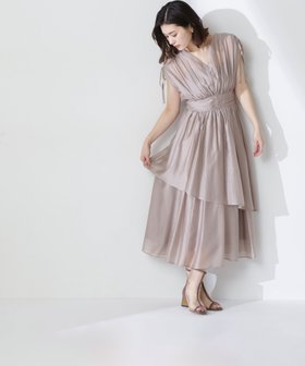 【ナチュラル ビューティー ベーシック/NATURAL BEAUTY BASIC】のVネックティアードワンピース 人気、トレンドファッション・服の通販 founy(ファニー) ファッション Fashion レディースファッション Fashion for Women ワンピース Dresses アシンメトリー Asymmetrical Style ギャザー Gathered, Ruffled シアー Sheer, See-Through ティアードワンピース Tiered Dress, Flared Dress ドローストリング Drawstring, Pull Cord フェミニン Feminine, Girly リボン Ribbon, Bow |ID:prp329100004593780