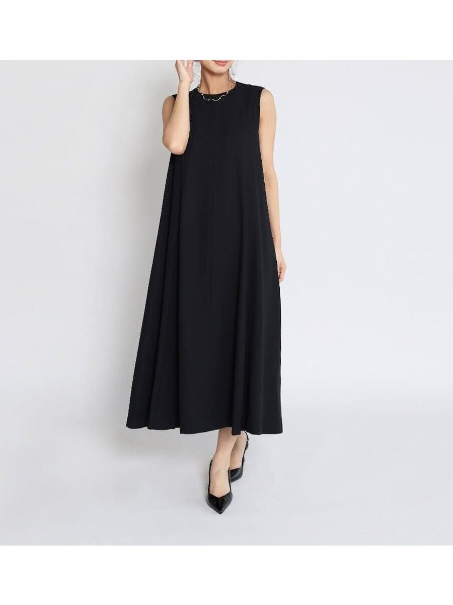 【ヴァン/Vin】の2wayバックネックデザインワンピース インテリア・キッズ・メンズ・レディースファッション・服の通販 founy(ファニー) 　ファッション　Fashion　レディースファッション　Fashion for Women　ワンピース　Dresses　アクセサリー　Fashion Accessories　ビッグ　Big, Oversized　フレア　Flare, Flared　リボン　Ribbon, Bow　ブラック|ID: prp329100004593804 ipo3291000000032624308