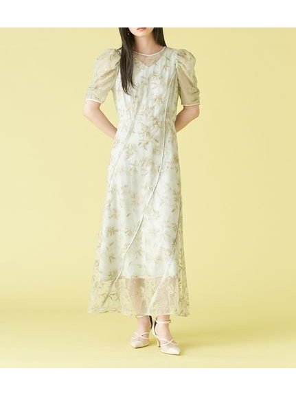 【リリーブラウン/Lily Brown】のチュール刺繍ドレス インテリア・キッズ・メンズ・レディースファッション・服の通販 founy(ファニー) 　ファッション　Fashion　レディースファッション　Ladies' Fashion Online　ワンピース　Dress　ドレス　Party Dresses　チュール　Tulle　ドッキング　Docking　ドレス　Dress　パイピング　Piping　エレガント 上品　Elegant　人気　Popularity　MNT[021]|ID: prp329100004593811 ipo3291000000032624386