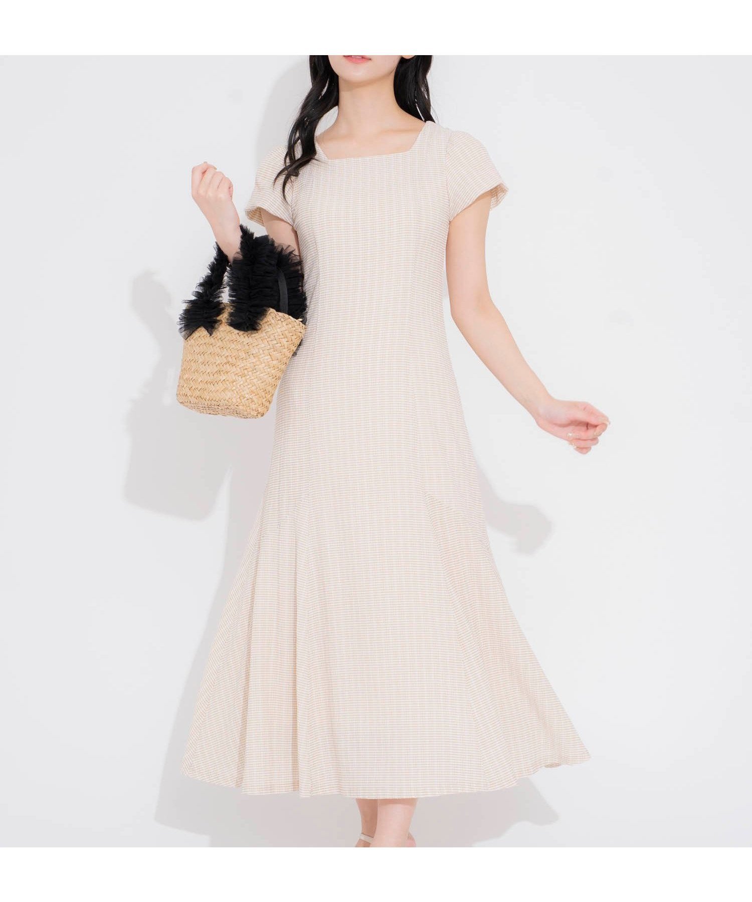 【ノエラ/Noela】のスクエアネックカットワンピ インテリア・キッズ・メンズ・レディースファッション・服の通販 founy(ファニー) 　ファッション　Fashion　レディースファッション　Ladies' Fashion Online　ワンピース　Dress　カットソー　Cut And Sew　ギャザー　Gather　スクエア　Square　ポケット　Pocket　ミックス2|ID: prp329100004593827 ipo3291000000032624599