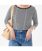 【イエナ/IENA】のATON/エイトン 別注 SUVIN FRAISE ボートネック ボーダーTシャツ ブラック|ID: prp329100004593832 ipo3291000000032624671