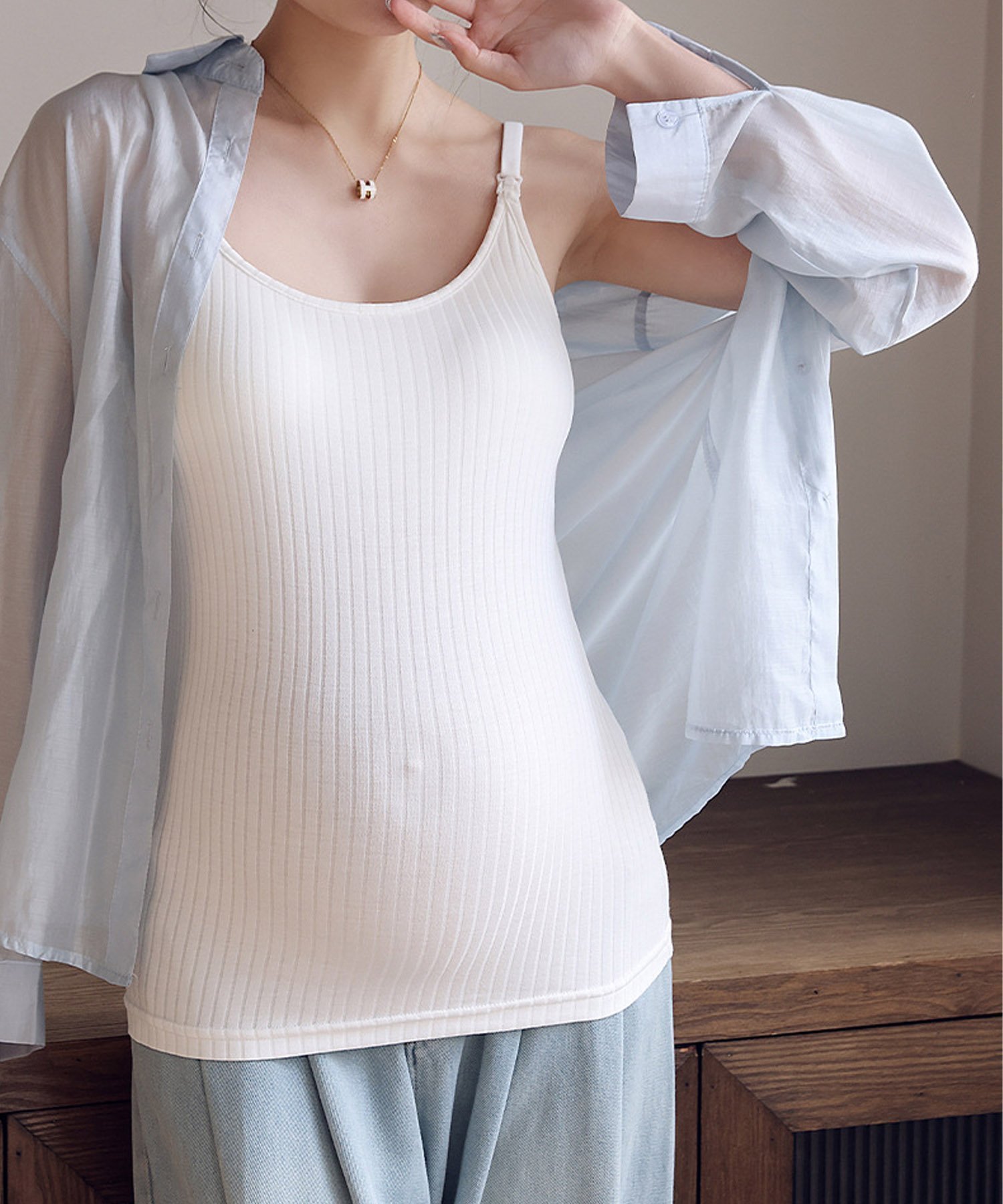 【アイモハ/aimoha / KIDS】のaimoha -select-/マタニティ授乳対応リブキャミソール インテリア・キッズ・メンズ・レディースファッション・服の通販 founy(ファニー) 　ファッション　Fashion　キッズファッション　KIDS Children’s Clothing　インナー　Inner　シンプル　Simple　フィット　Fit　ベーシック　Basic　ホワイト|ID: prp329100004593838 ipo3291000000032624737