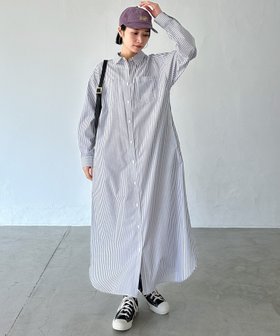 【ドゥ アルシーヴ/Doux archives】のストライプシャツワンピース 人気、トレンドファッション・服の通販 founy(ファニー) ファッション Fashion レディースファッション Ladies' Fashion Online ワンピース Dress シャツワンピース Shirt Dresses シャツワンピ Shirt Dress ループ Loop ロング Long 羽織 Haori |ID:prp329100004593847