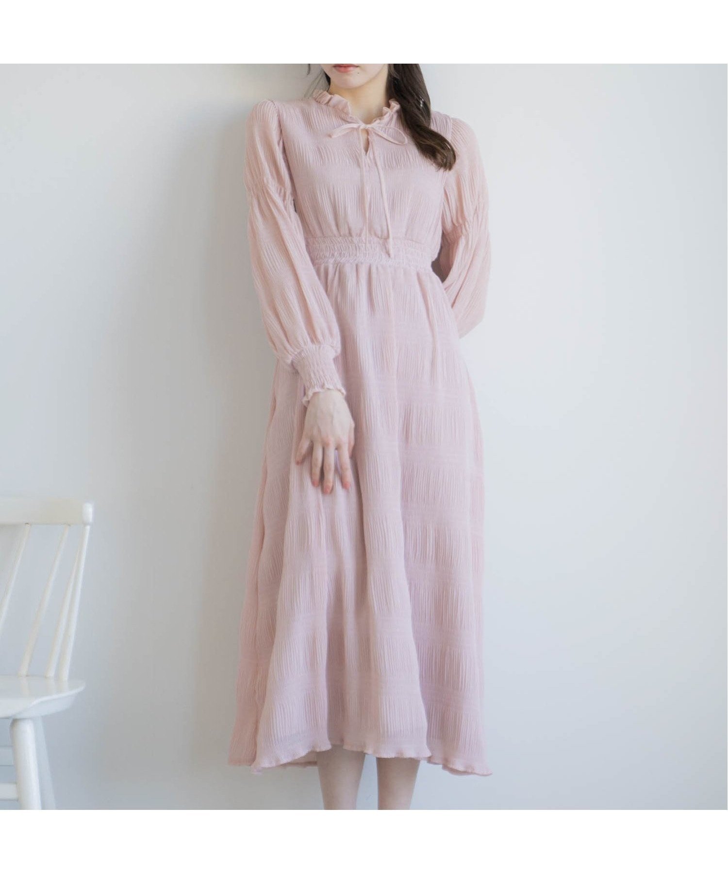 【ノエラ/Noela】のマジョリカプリーツワンピ インテリア・キッズ・メンズ・レディースファッション・服の通販 founy(ファニー) 　ファッション　Fashion　レディースファッション　Ladies' Fashion Online　ワンピース　Dress　エアリー　Airy　フェミニン　Feminine　プリーツ　Pleats　ポケット　Pocket　リボン　Ribbon　ピンク|ID: prp329100004593854 ipo3291000000032625122
