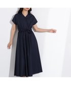 【エヌ ナチュラルビューティーベーシック/N.Natural Beauty basic】のオープンカラーシャツワンピース ネイビー|ID: prp329100004593859 ipo3291000000032625182