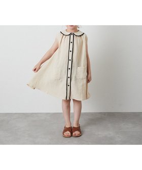 【リジェール/riziere / KIDS】の配色パイピングダブルガーゼマリンワンピース 人気、トレンドファッション・服の通販 founy(ファニー) ファッション Fashion キッズファッション KIDS Children’s Clothing ワンピース Dress/Kids ダブル Double パイピング Piping ポケット Pocket 夏 Summer |ID:prp329100004593862