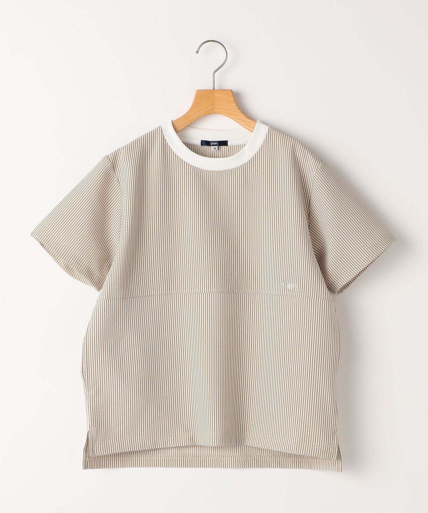 【シップス/SHIPS / KIDS】のSHIPS KIDS 140~160cm / UVカット/吸水速乾 ドライタッチ プルオーバー インテリア・キッズ・メンズ・レディースファッション・服の通販 founy(ファニー) 　ファッション　Fashion　キッズファッション　KIDS Children’s Clothing　トップス・カットソー　Tops/Tees/Kids　アウトドア　Outdoor　春　Spring　カットソー　Cut And Sew　吸水　Water Absorption　サッカー　Soccer　ショート　Short　ストライプ　Stripe　ストレッチ　Stretch　セットアップ　Set Up　ポケット　Pocket　S/S・春夏　Ss・Spring/Summer　おすすめ　Recommend　夏　Summer　ギフト プレゼント　Gift Present　ベージュ系|ID: prp329100004593865 ipo3291000000032625329