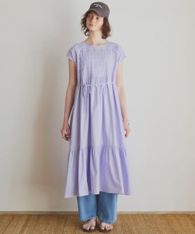 【ドゥ アルシーヴ/Doux archives】のカットワークレースティアードワンピース 人気、トレンドファッション・服の通販 founy(ファニー) ファッション Fashion レディースファッション Ladies' Fashion Online ワンピース Dress スリーブ Sleeve ティアード Tiered フレンチ French リボン Ribbon ループ Loop |ID:prp329100004593866