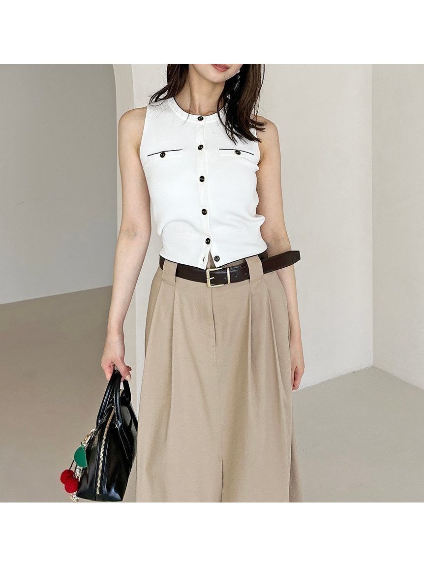 【スナイデル/SNIDEL】のSustainableニットジレプルオーバー 人気、トレンドファッション・服の通販 founy(ファニー) 　ファッション　Fashion　レディースファッション　Ladies' Fashion Online　トップス・カットソー　Tops/Tshirt　ニット　Knit Tops　ベスト/ジレ　Gilets/Vests　プルオーバー　Pullover　オーガニック　Organic　ヴィンテージ　Vintage　春　Spring　秋　Autumn/Fall　クラシカル　Classical　コンパクト　Compact　ボーダー　Border　ポケット　Pocket　ロング　Long　エレガント 上品　Elegant　 other-1|ID: prp329100004593891 ipo3291000000032625832