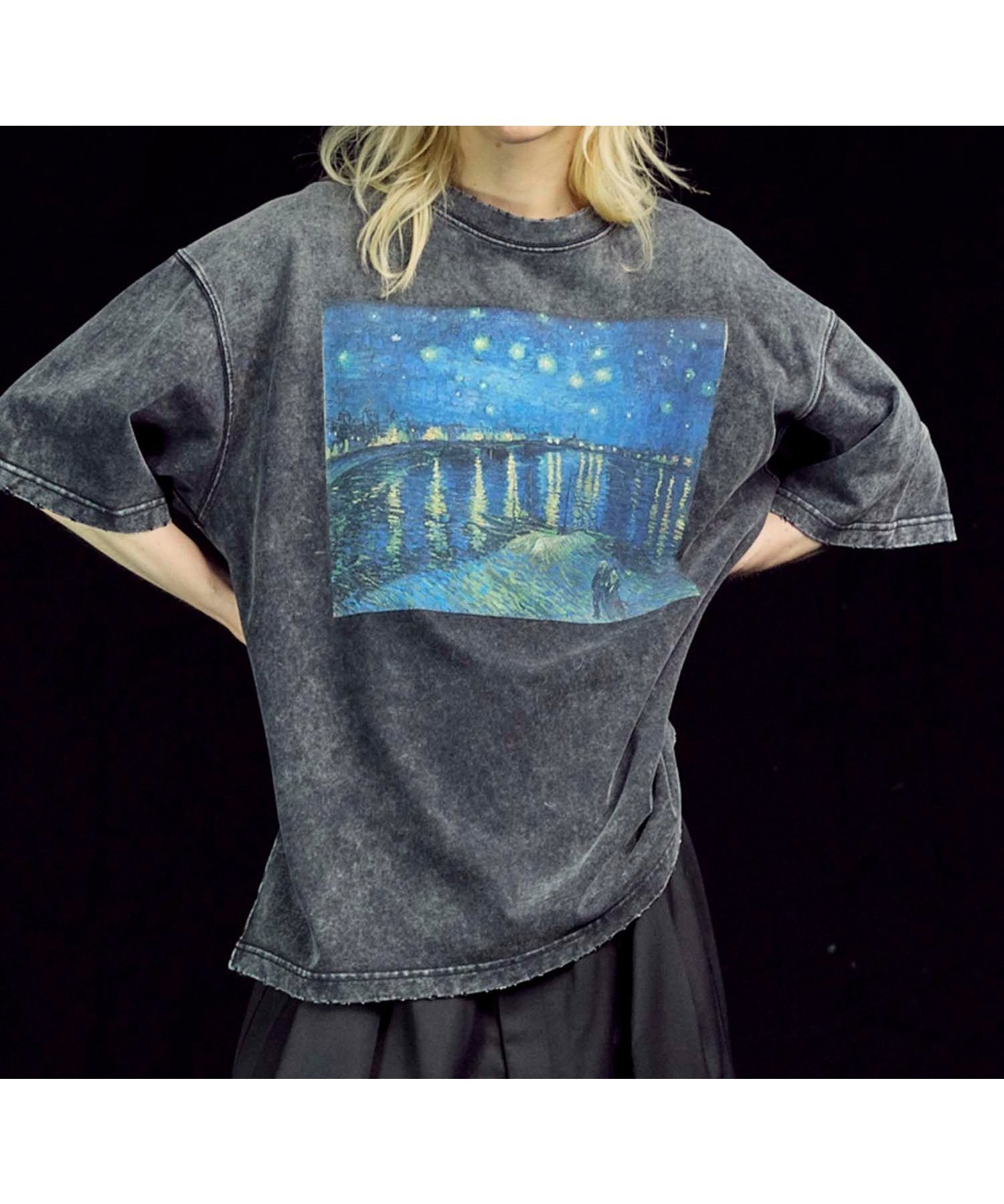【メゾンスペシャル/MAISON SPECIAL】の【ART SERIES】「Vincent Willem van Gogh」Prime-Over Crew Neck T-Shirt 人気、トレンドファッション・服の通販 founy(ファニー) 　ファッション　Fashion　レディースファッション　Ladies' Fashion Online　トップス・カットソー　Tops/Tshirt　シャツ/ブラウス　Shirts/Blouses　ロング / Tシャツ　T-Shirts　インナー　Inner　ショルダー　Shoulder　ドロップ　Drop　フランス　France　フロント　Front　プリント　Print　ユーズド　Used　リアル　Real　ワーク　Work　 other-1|ID: prp329100004593895 ipo3291000000032625914