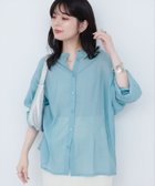 【ナチュラルクチュール/natural couture】の【WEB限定】バンドカラーサイドスリットシアーシャツ 人気、トレンドファッション・服の通販 founy(ファニー) ファッション Fashion レディースファッション Ladies' Fashion Online トップス・カットソー Tops/Tshirt シャツ/ブラウス Shirts/Blouses 2025年 2025 2025-2026秋冬・A/W Aw/Autumn/Winter/Fw/Fall/2025-2026 おすすめ Recommend エアリー Airy キャミソール Camisole タンク Tank デニム Denim フェミニン Feminine ポケット Pocket リラックス Relax エレガント 上品 Elegant thumbnail ブルー|ID: prp329100004593918 ipo3291000000032626575